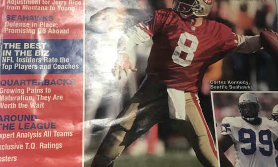Steve Young on Theismann's NFL Preview '93 cover