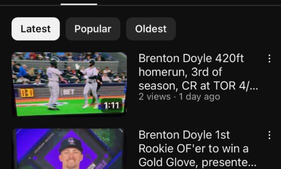 I dont know if yall know this but Brenton Doyle’s mom records his highlights and posts them to YouTube and that’s just so wholesome