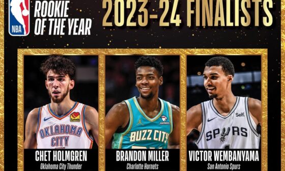 The NBA Officially named Wemby a ROTY and DPOY finalist!