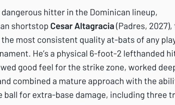 Cesar Altagracia. AJ found another top prospect in 2027 International class….& he’s a…Shortstop.