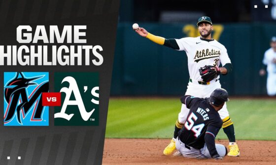 Marlins vs. A's Game Highlights (5/3/24) | MLB Highlights