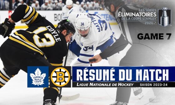 Maple Leafs vs Bruins, R1, Match no 7 | Faits saillants