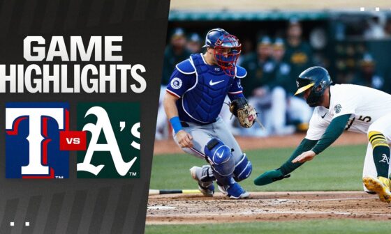 Rangers vs. A's Game Highlights (5/6/24) | MLB Highlights