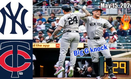 Yankees vs Twins [TODAY] May 15, 2024 Game Highlights | MLB Highlights | 2024 MLB Season