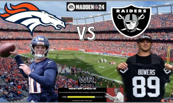 Las Vegas Raiders Vs Denver Broncos Week 5 2024 | Madden 24 | Madden 24 Roster Update 5/16/24