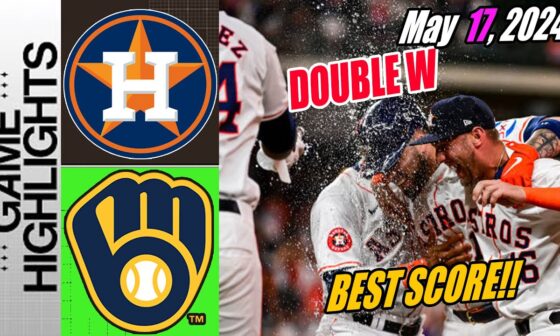 Houston Astros vs Milwaukee Brewers Full Game (05/17/2024) | 6 in a row for the Astros! 🚀 👏 🏆.