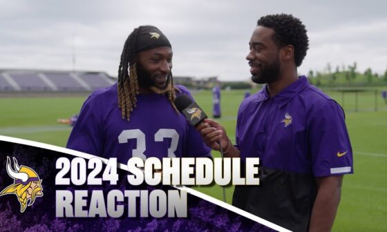 Aaron Jones Reacts to Vikings 2024 Schedule & Games Against Green Bay Packers