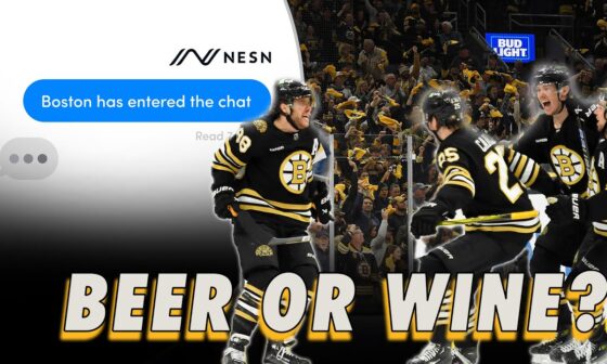 What are you drinking during Bruins playoff game? 🍻🥂| Boston Has Entered The Chat