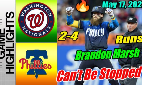 Phillies vs Nationals [Highlights TODAY] Brandon Marsh on with a 2-runs blast. PHillies Sweep 🔥
