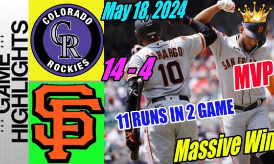 Giants vs Colorado Rockies [Highlights] | 6 RUNS IN inning 8! | SFGiants are on fire ❤️‍🔥