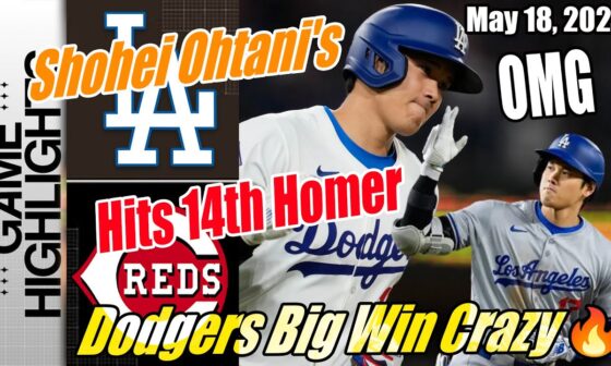Dodgers vs Reds [TODAY] Highlights | Ohtani's Hits 14th Homer | Shohei Ohtani Day with a homer! 💥💥💥