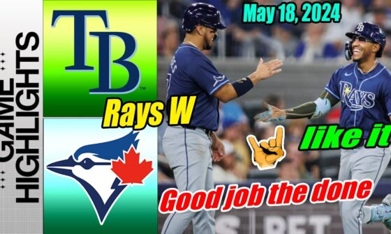 Tampa Bay Rays vs Blue Jays [Highlights TODAY] Rays Win in series game 1 against the Blue Jays ❗❗❗