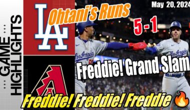 Dodgers vs Diamondbacks [OMG!!! FreeMan Grand Slam] | Game Highlights 05/20/24 | Kiké ties it up!