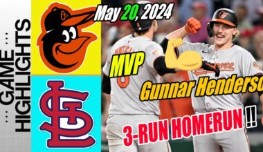 Orioles vs Cardinals [Henderson Home Run 16th] Highlights 05/20/24 | Orioles on mood right now 💥