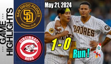 SD Padres vs Cincinnati Reds Highlights May 21, 2024 | The first on the board !
