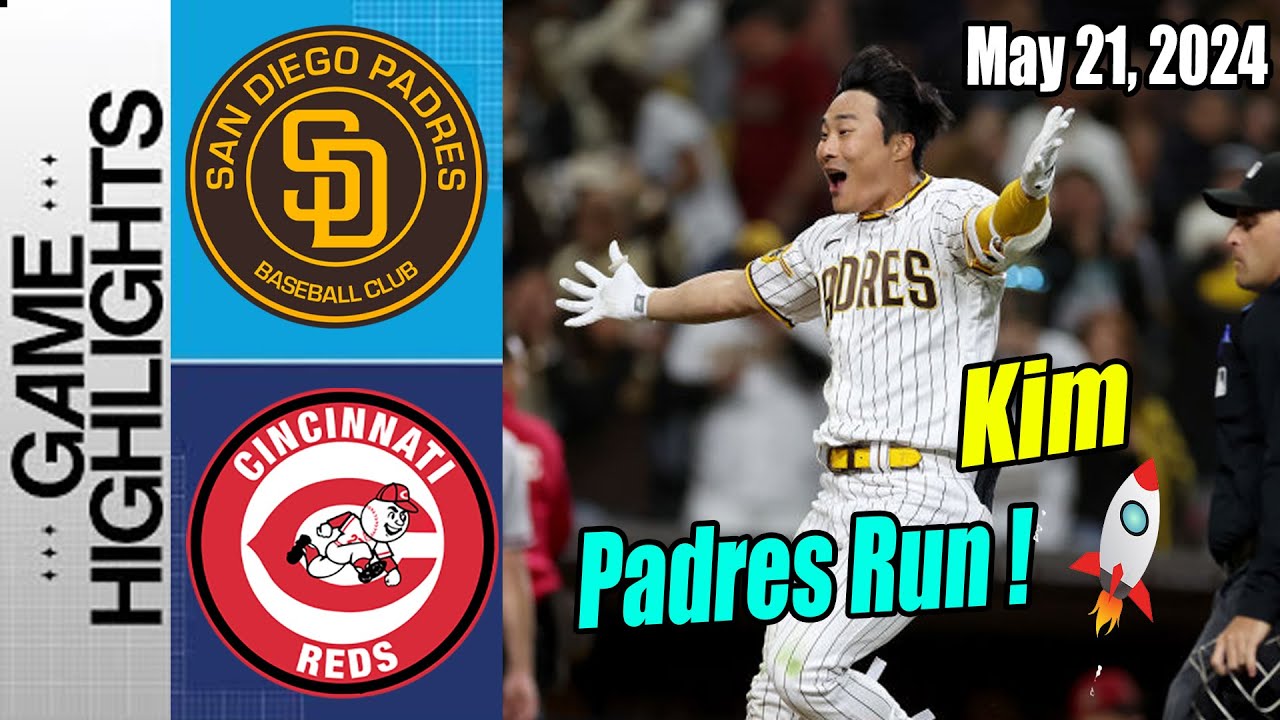 San Diego Padres vs Cincinnati Reds Today Highlights (May 21, 2024) | Kim Ha-Seong hits & runs!