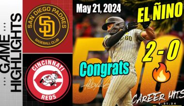 Padres vs Reds [Tatis Jr. home run !] (May 21, 2024) | (500) Hits for Tatis 👏