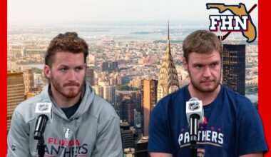 Matthew Tkachuk, Sasha Barkov in New York: Florida Panthers at Rangers, Game 1