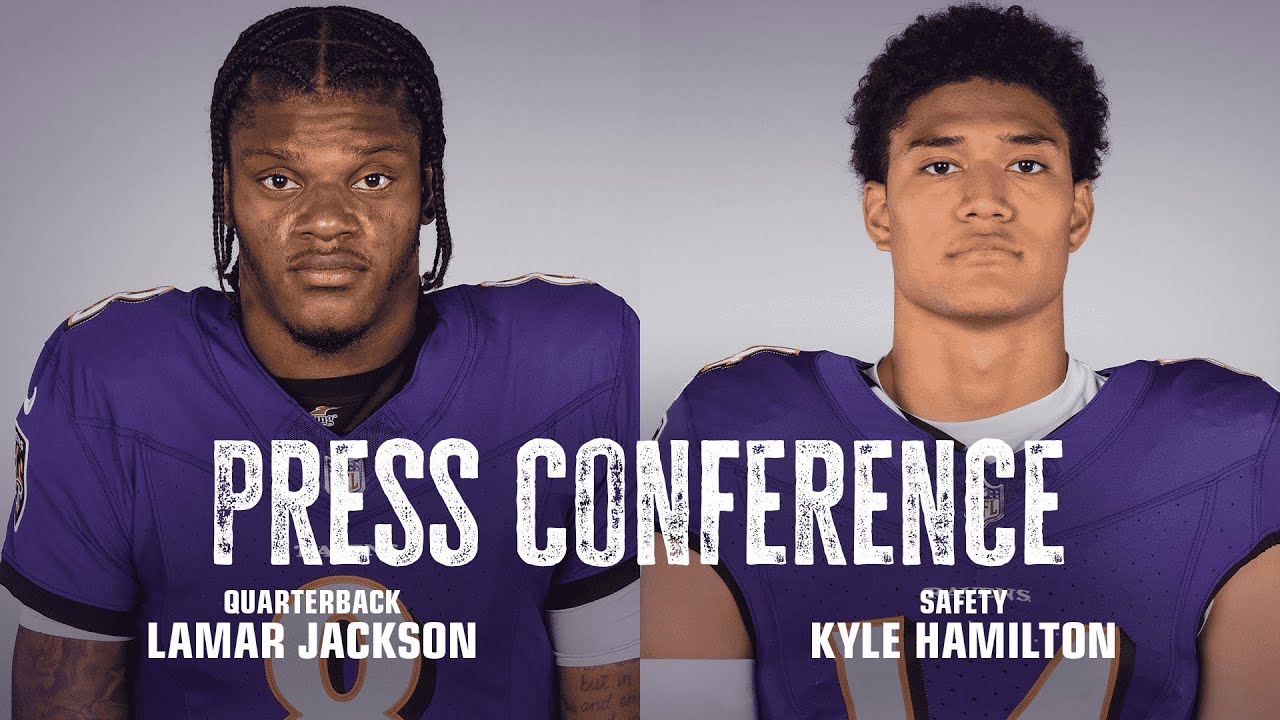 Lamar Jackson, Kyle Hamilton Media Availability | Baltimore Ravens