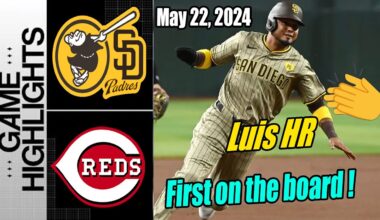 San Diego Padres vs Cincinnati Reds Today Highlights [May 22, 2024] | King of batter! Luis Home Run!