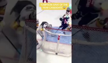 THOMPSON SAVE OF THE YEAR CANDIDATE 😱 #hockey #sports #nhl #goalie #goaliesaves #highlights #shorts