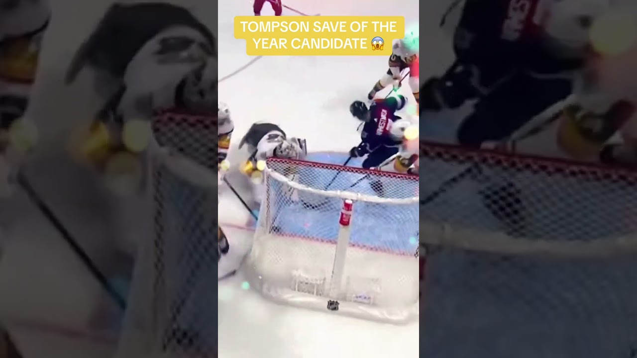 THOMPSON SAVE OF THE YEAR CANDIDATE 😱 #hockey #sports #nhl #goalie #goaliesaves #highlights #shorts
