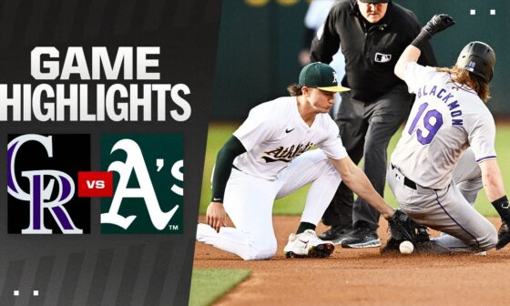 Rockies vs. A's Game Highlights (5/22/24) | MLB Highlights