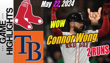Red Sox vs Rays [Highlights] May 22, 2024 | Connor Wong TIED IT UP⚡ 3 RUNS Red Sox go! 💪