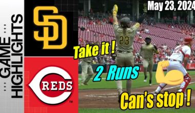 San Diego Padres vs Cincinnati Reds Today Highlights [May 23, 2024] | Tatis Jr& Profar! 1 hit 2 Runs
