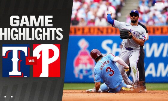 Rangers vs. Phillies Game Highlights (5/23/24) | MLB Highlights