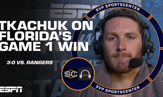 Matthew Tkachuk says ‘Bob was awesome’ in Panthers’ Game 1 win vs. Rangers | SC with SVP