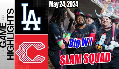 Los Angeles Dodgers vs Cincinnati Reds [Turns on this pitch for a grand slam! Comeback W !]