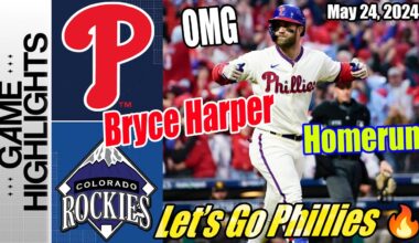 Philadelphia Phillies vs Colorado Rockies Highlights | May 24, 2024 | Phillies Highlights 2024 😱