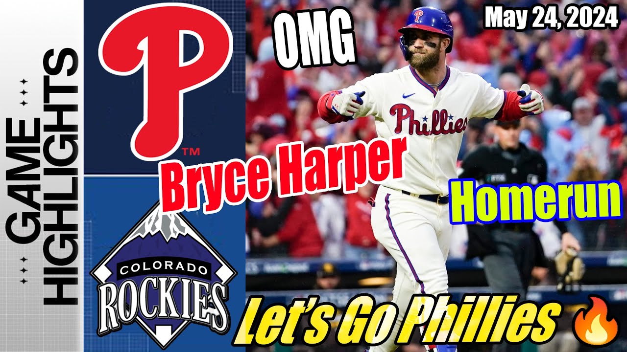 Philadelphia Phillies vs Colorado Rockies Highlights | May 24, 2024 | Phillies Highlights 2024 😱