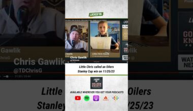 Little Chris predicted the #LetsGoOilers to win the #StanleyCup in November!