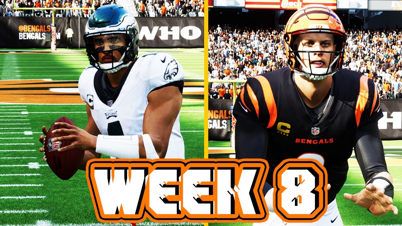 THE CINCINNATI BENGALS VS THE PHILIDEPHIA EAGLES WEEK 8 SIMULATION! (MADDEN 25 ROSTERS)