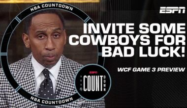 Stephen A. had to make Cowboys jokes while previewing Wolves-Mavericks Game 3 | NBA Countdown