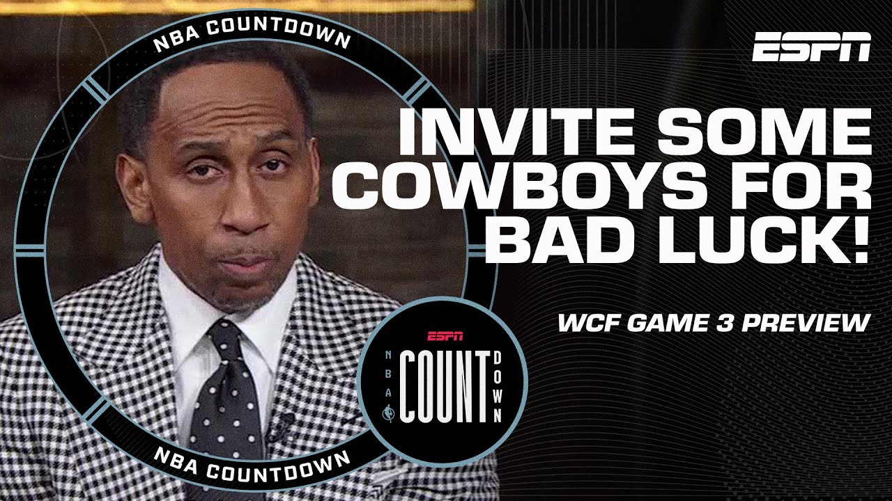 Stephen A. had to make Cowboys jokes while previewing Wolves-Mavericks Game 3 | NBA Countdown