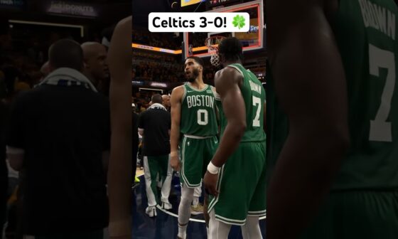 The Boston Celtics take a COMMANDING 3-0 lead in the series vs the Pacers! 🍀😤| #Shorts