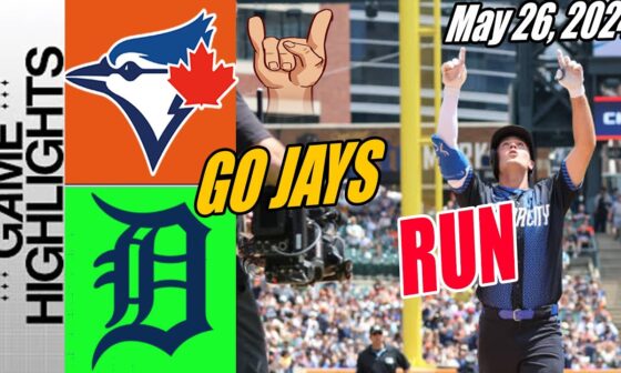 Toronto Blue Jays vs Detroit Tigers [Highlights] May 26, 2024 | Electric start ⚡