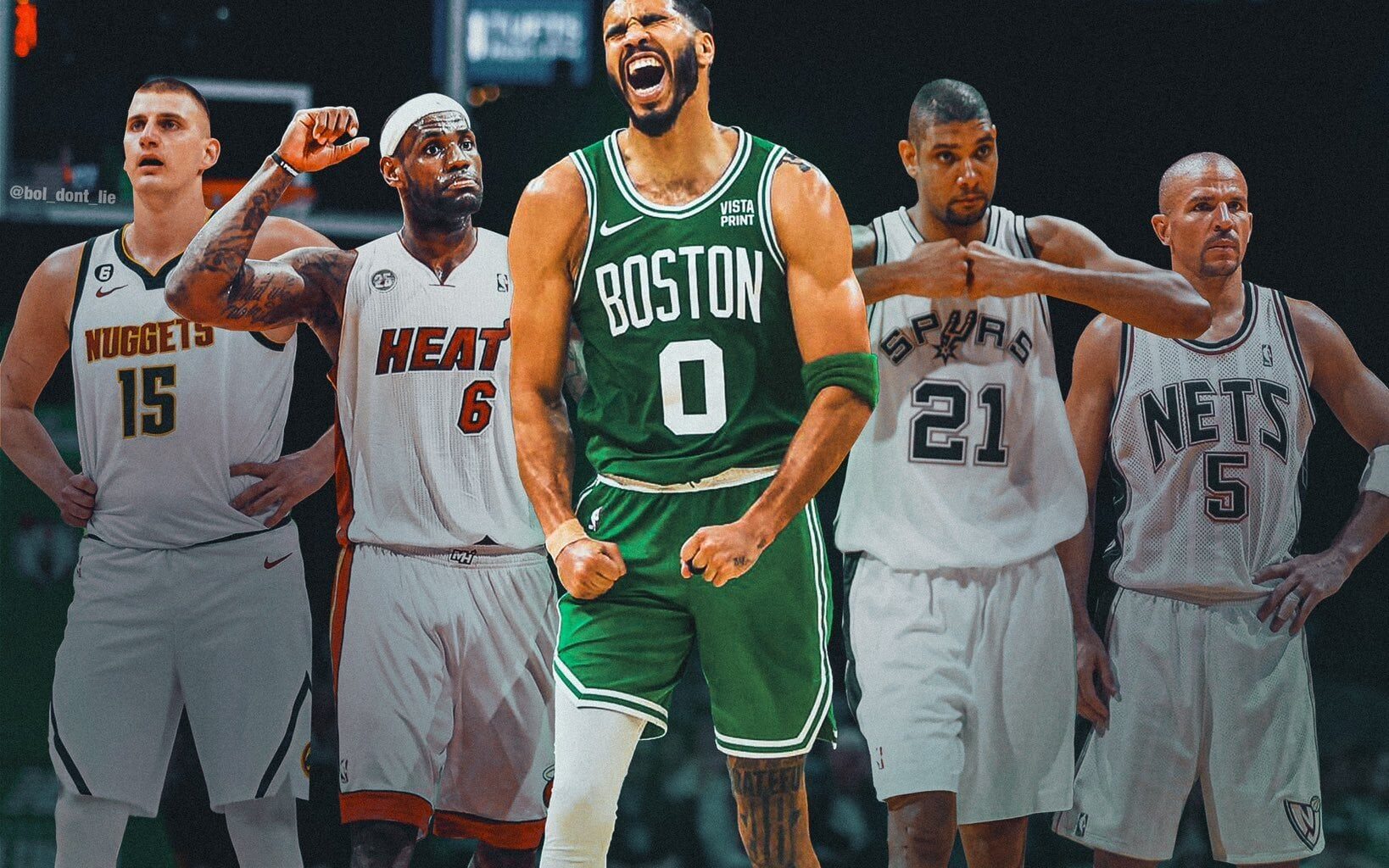 Jayson Tatum is the 5th player in NBA history to lead their team in PTS, REB, & AST while reaching the Finals.