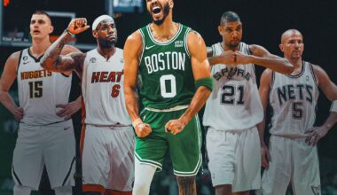 Jayson Tatum is the 5th player in NBA history to lead their team in PTS, REB, & AST while reaching the Finals.