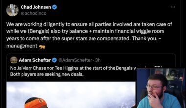 BENGALS FAN REACTS TO CHAD JOHNSON SAYING THIS ON TWITTER ABOUT JA'MARR CHASE NOT BEING AT OTA'S!!