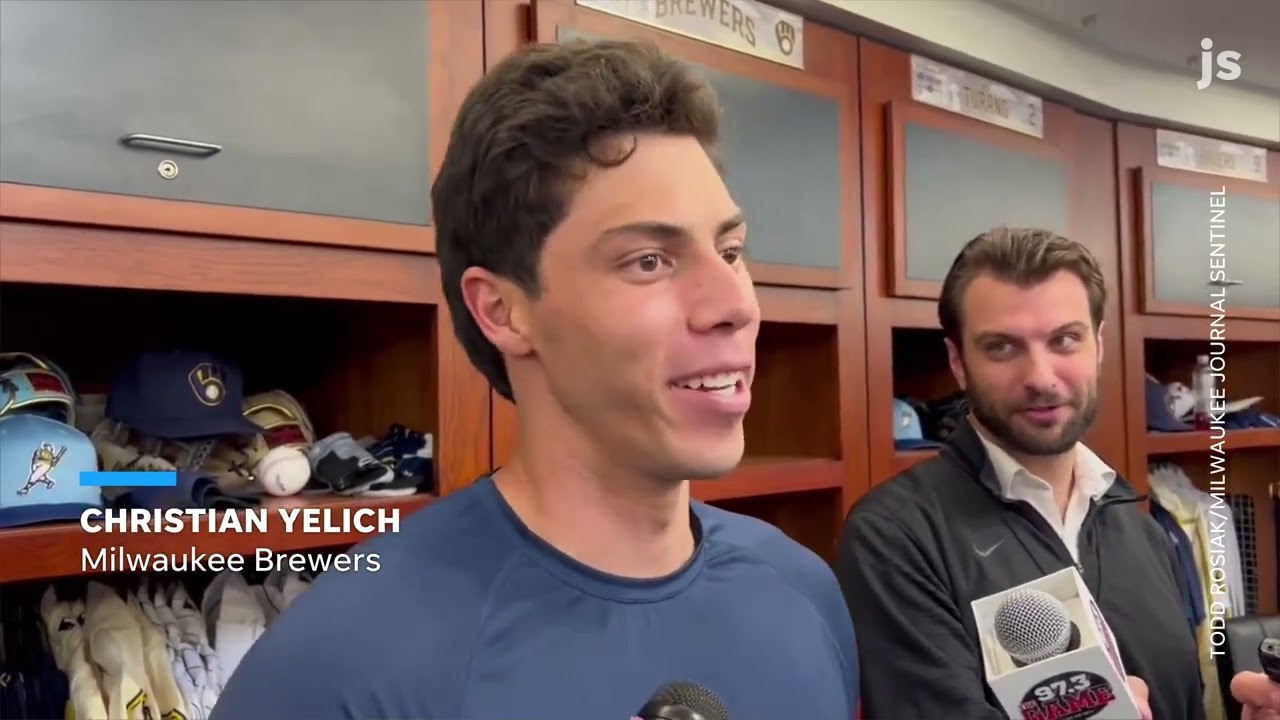 Christian Yelich discusses Blake Perkins' highlights in the Brewers' win over the Cubs
