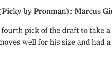 Athletic Mock Draft for picks 14, 33, + 42