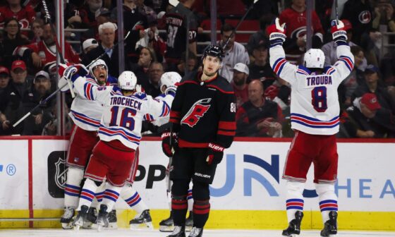 "The Rangers attack the net. The Hurricanes just shoot at it."