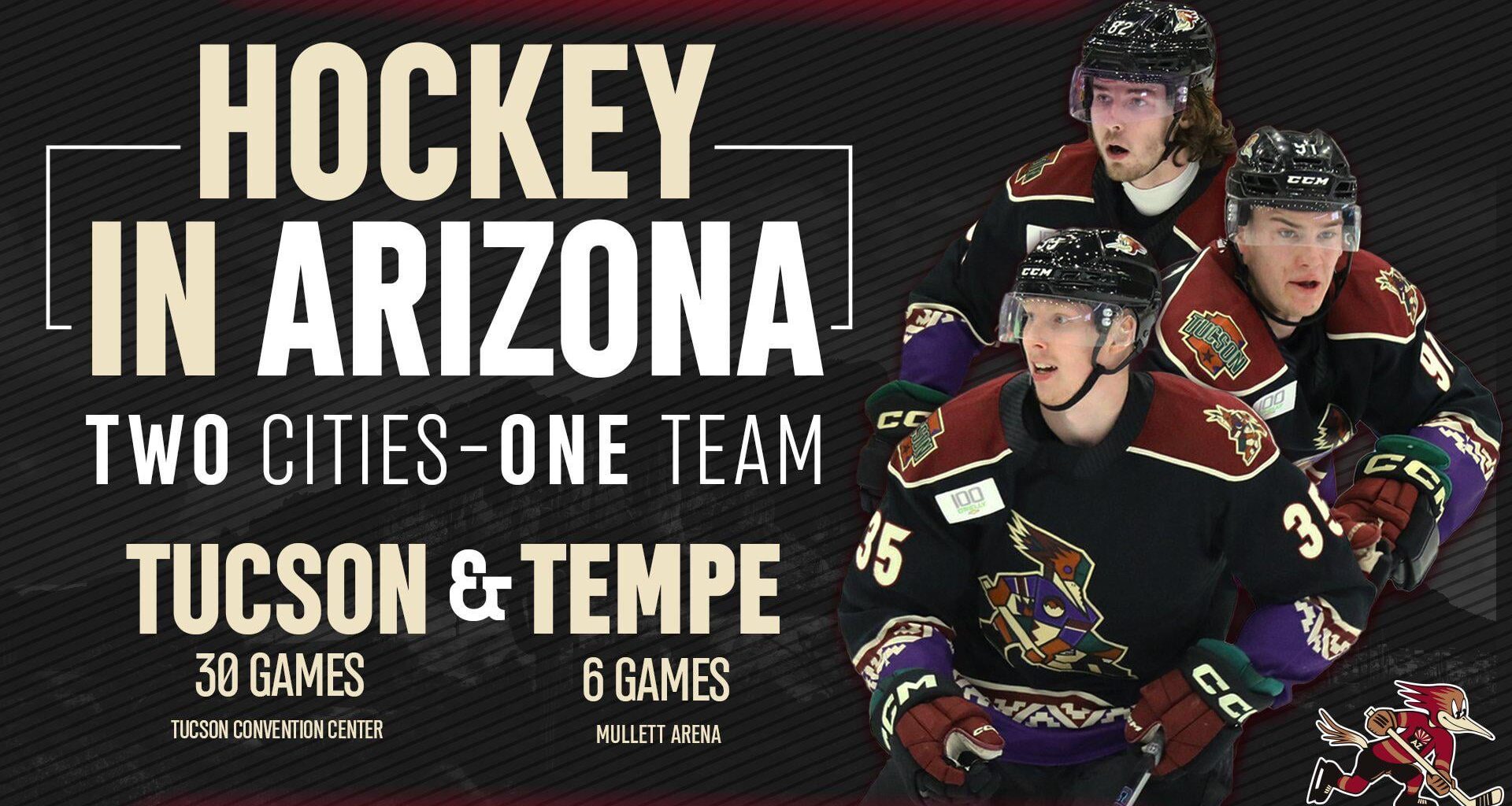 [Tucson Roadrunners] "TWO cities. ONE team. The Roadrunners are proud to call Arizona home"