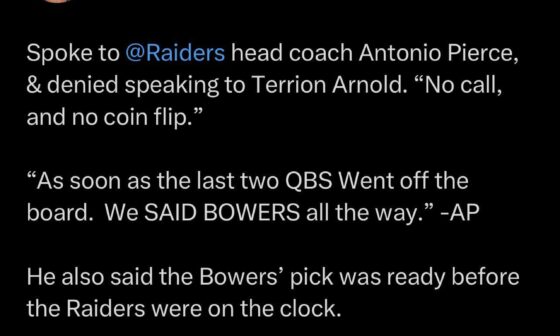 Looks like Terrion Arnold is a liar. Love that Coach AP stands on business.