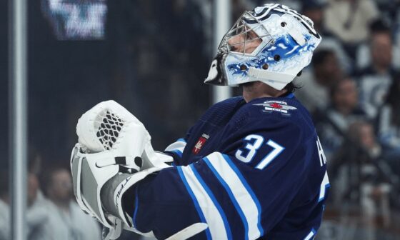 Hellebuyck, Jets stunned by 'heartbreaking' 1st-round loss to Avalanche | By [Darrin Bauming / NHL.com Independent Correspondent]