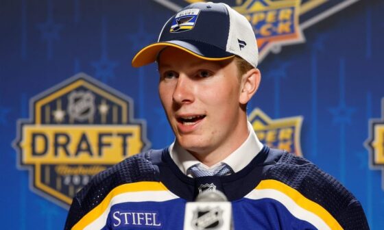 The Blues have signed 2023 first-round pick Otto Stenberg to a three-year, entry-level contract.